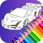 colors: cars coloring android application logo